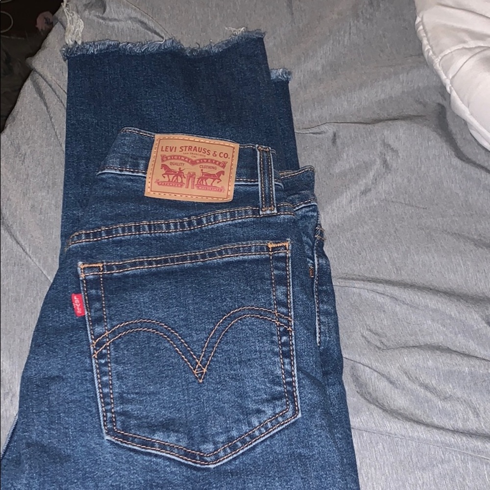 Levi’s dark wash. Never worn